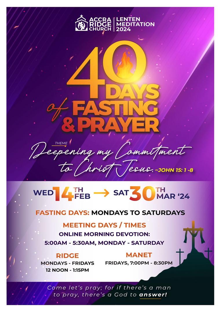 40 Days Fasting & Prayers